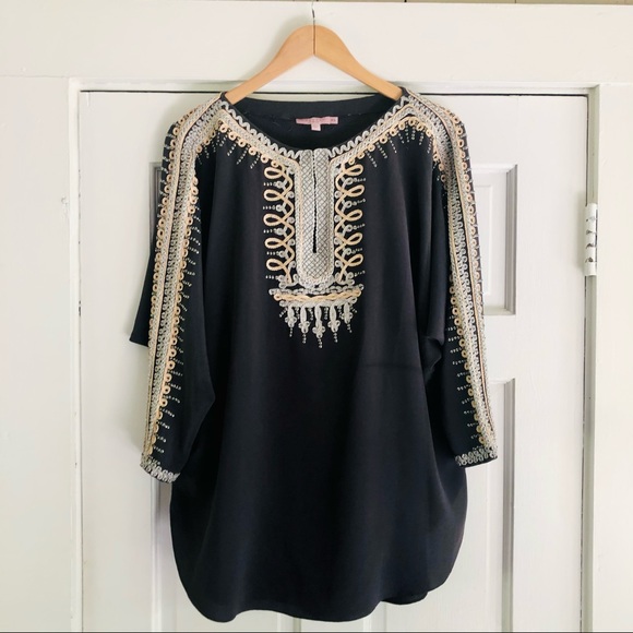 Calypso St Barth Silk Embellished Tunic Top XS - Picture 1 of 7